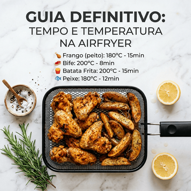 Tabela de Tempo e Temperatura Airfryer