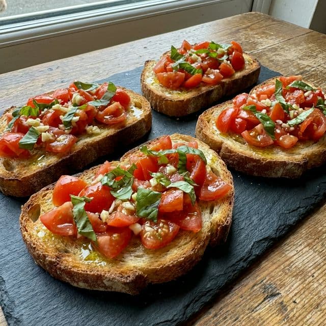 Bruschetta de Tomate na Air Fryer