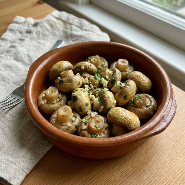 Cogumelos com Alho e Ervas na Air Fryer