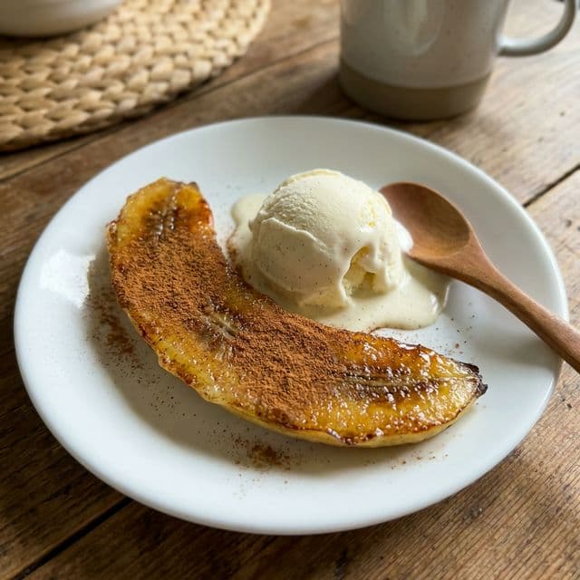 Banana Caramelizada com Canela na Air Fryer